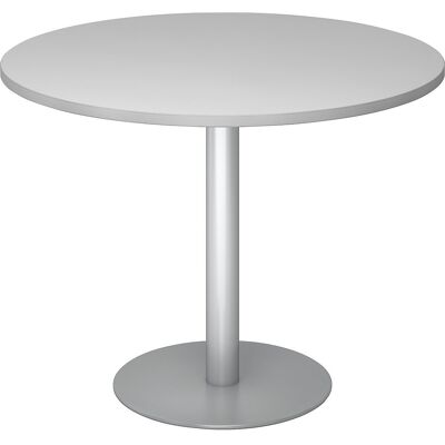 Kaiserkraft Konferenztisch - Ø 1000 mm, 755 mm, Hellgrau Kaiserkraft Konferenztisch - Ø 1000 mm, 755 mm, Hellgrau