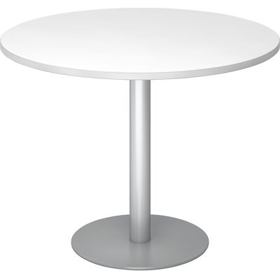 Kaiserkraft Konferenztisch - Ø 1000 mm, 755 mm, Weiß/Decke Kaiserkraft Konferenztisch - Ø 1000 mm, 755 mm, Weiß/Decke