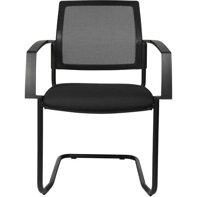 Netz-Stapelstuhl, Freischwinger, VE 2 Stk, Sitz schwarz, Gestell schwarz Topstar Netz-Stapelstuhl, Freischwinger, VE 2 Stk, Sitz schwarz, Gestell schwarz Topstar