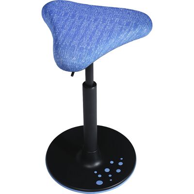Hocker SITNESS H, Modell H1, mit Triangelsitz, Bezug blau-gemustert, Sohle blau Topstar Hocker SITNESS H, Modell H1, mit Triangelsitz, Bezug blau-gemustert, Sohle blau Topstar