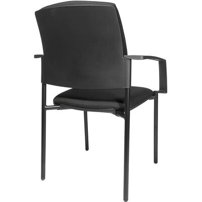 Polster-Stapelstuhl, Vierfußgestell, VE 2 Stk, Gestell schwarz, Polster schwarz Topstar Polster-Stapelstuhl, Vierfußgestell, VE 2 Stk, Gestell schwarz, Polster schwarz Topstar