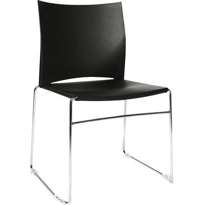 Kufen-Stapelstuhl, Gestell verchromt, VE 4 Stk, schwarz Topstar Kufen-Stapelstuhl, Gestell verchromt, VE 4 Stk, schwarz Topstar
