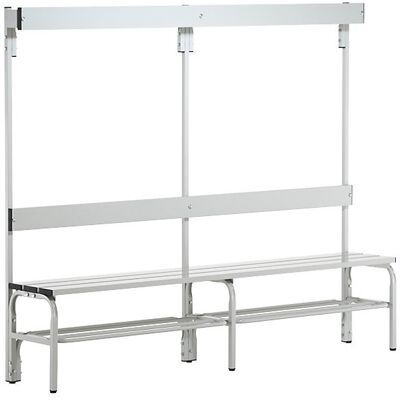 Sypro Edelstahl Umkleidebank - 1650 x 375 mm - Hellgrau - Schuhregal Sypro Edelstahl Umkleidebank - 1650 x 375 mm - Hellgrau - Schuhregal