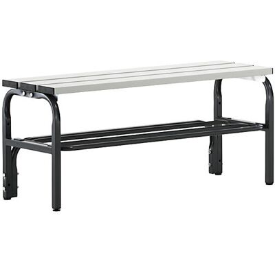 Sypro Aluminiumbank für Umkleideräume - 450 x 350 mm, 1015 mm, Hellgrau Sypro Aluminiumbank für Umkleideräume - 450 x 350 mm, 1015 mm, Hellgrau