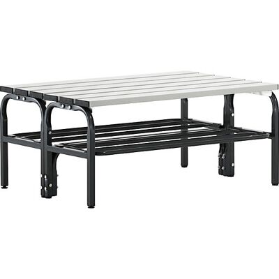 Sypro Doppelseitige Umkleidebank - Aluminium Schuhregal Sypro Doppelseitige Umkleidebank - Aluminium Schuhregal