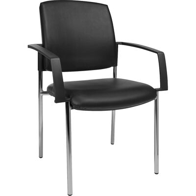 Besucherstühle mit Armlehnen, VE 2 Stk, Bezug Kunstleder, schwarz Topstar Besucherstühle mit Armlehnen, VE 2 Stk, Bezug Kunstleder, schwarz Topstar