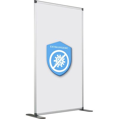Hygiene-Whiteboard-Trennwand, emaillierte, antibakterielle Tafelfläche, HxBxT 1900 x 1250 x 500 mm SMIT VISUAL Hygiene-Whiteboard-Trennwand, emaillierte, antibakterielle Tafelfläche, HxBxT 1900 x 1250 x 500 mm SMIT VISUAL