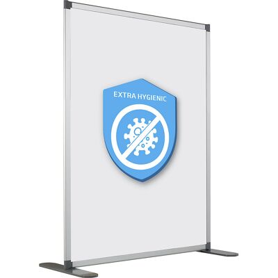 Hygiene-Whiteboard-Trennwand, emaillierte, antibakterielle Tafelfläche, HxBxT 1500 x 1250 x 500 mm SMIT VISUAL Hygiene-Whiteboard-Trennwand, emaillierte, antibakterielle Tafelfläche, HxBxT 1500 x 1250 x 500 mm SMIT VISUAL