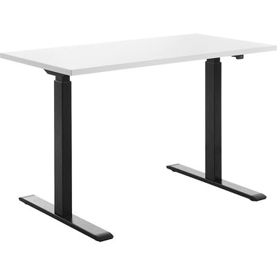 Schreibtisch, elektrisch höhenverstellbar, gerade, BxT 1200 x 600 mm, weiß/schwarz Topstar Schreibtisch, elektrisch höhenverstellbar, gerade, BxT 1200 x 600 mm, weiß/schwarz Topstar