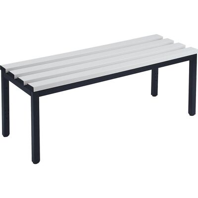 Umkleidebank, einseitig, PVC-Leisten, lichtgrau, Länge 1000 mm Wolf Umkleidebank, einseitig, PVC-Leisten, lichtgrau, Länge 1000 mm Wolf