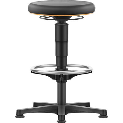 Hocker Allround, mit Gleitern, Fußring, PU-Schaum, Farbring orange bimos Hocker Allround, mit Gleitern, Fußring, PU-Schaum, Farbring orange bimos