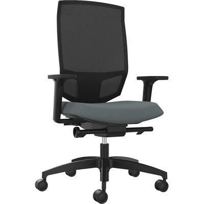 Bürodrehstuhl JUST EVO MESH, mit Netzrückenlehne, schwarz, grau Dauphin Bürodrehstuhl JUST EVO MESH, mit Netzrückenlehne, schwarz, grau Dauphin