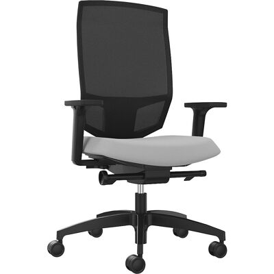 Bürodrehstuhl JUST EVO MESH, mit Netzrückenlehne, schwarz, platingrau Dauphin Bürodrehstuhl JUST EVO MESH, mit Netzrückenlehne, schwarz, platingrau Dauphin