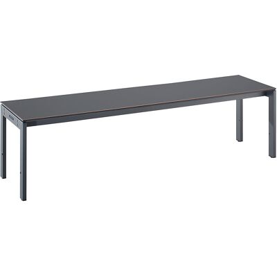 Umkleidebank, einseitig, HPL-Platte, basaltgrau, Länge 1500 mm Wolf Umkleidebank, einseitig, HPL-Platte, basaltgrau, Länge 1500 mm Wolf