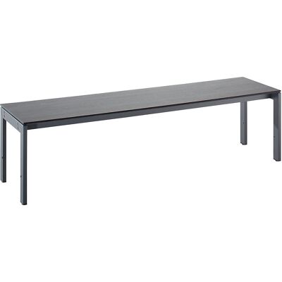 Umkleidebank, einseitig, HPL-Platte, oak silver, Länge 1500 mm Wolf Umkleidebank, einseitig, HPL-Platte, oak silver, Länge 1500 mm Wolf