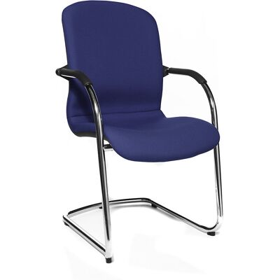 OPEN CHAIR - der Design-Besucherstuhl, Freischwinger gepolstert, VE 2 Stk, royalblau Topstar OPEN CHAIR - der Design-Besucherstuhl, Freischwinger gepolstert, VE 2 Stk, royalblau Topstar