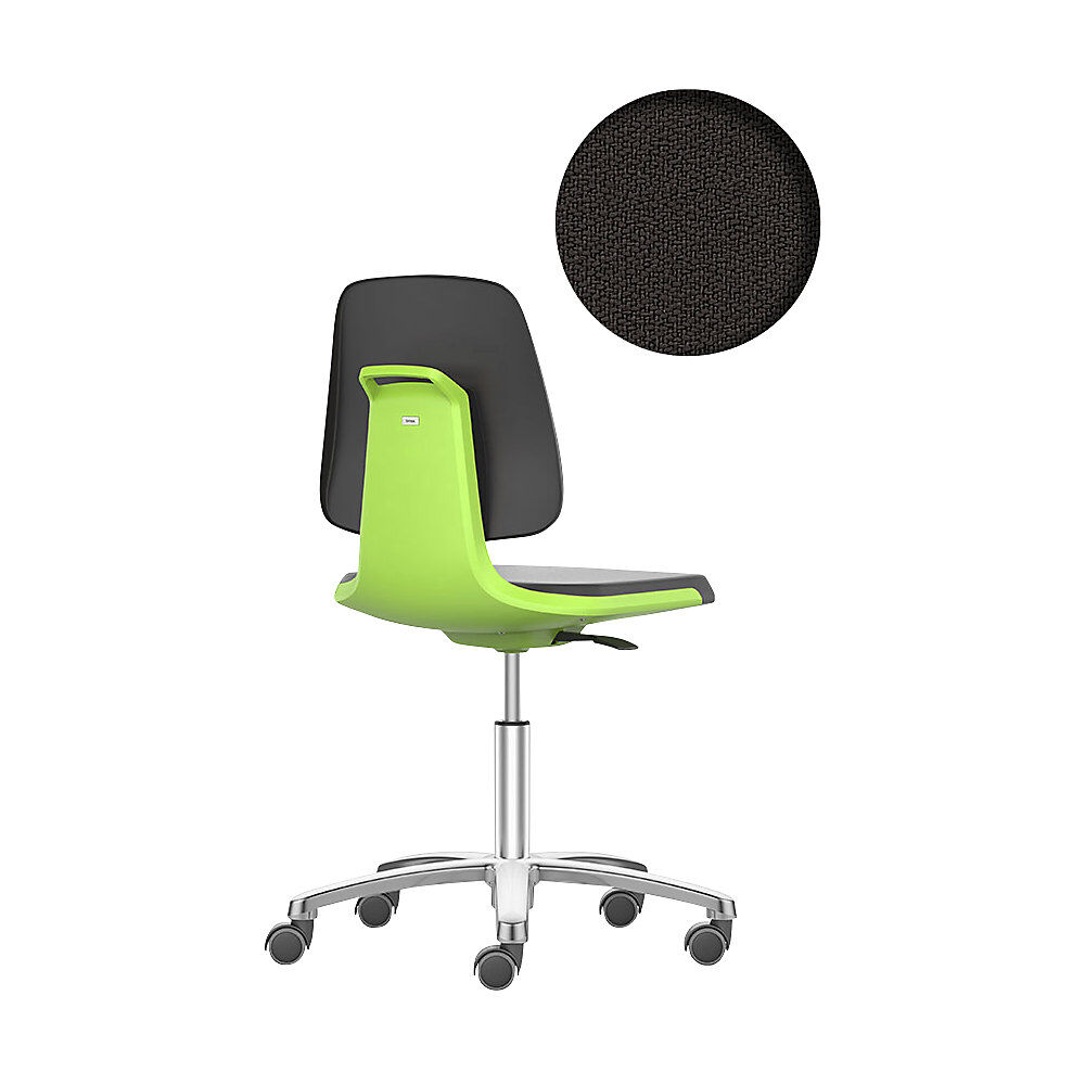 bimos Arbeitsdrehstuhl LABSIT Fünffuß mit Rollen Sitz mit Stoffbezug, grün
