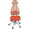 Topstar Design-Bürodrehstuhl, mit Kopfstütze und Netzrücken, Rückenlehnenhöhe gesamt 830 mm, orange