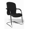 Topstar OPEN CHAIR - der Design-Besucherstuhl, Freischwinger gepolstert, VE 2 Stk, schwarz