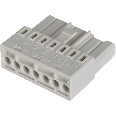 kaiserkraft Anschlussstecker, 7-polig, für LED-Lichtbandsystem ClickLUX, PC, weiß kaiserkraft Anschlussstecker, 7-polig, für LED-Lichtbandsystem ClickLUX, PC, weiß