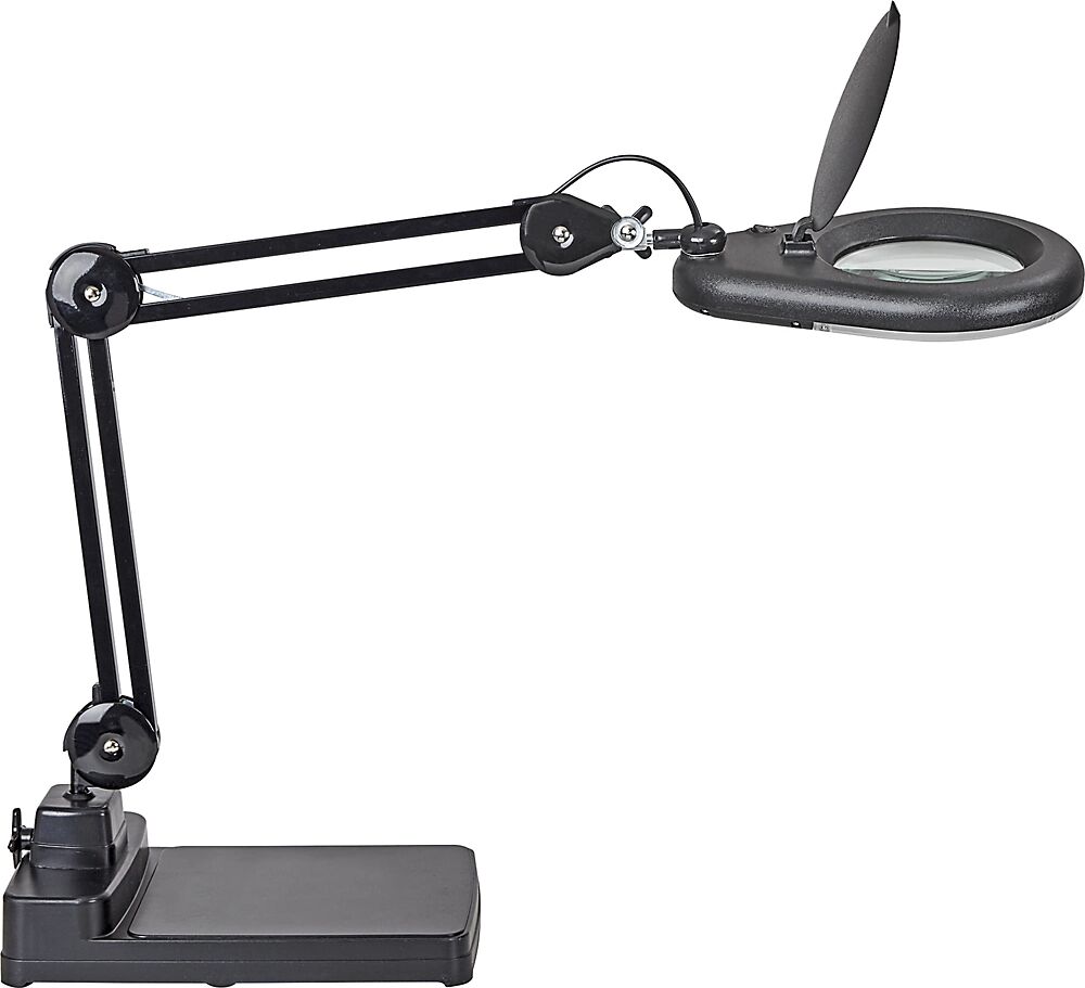 MAUL LED-Lupenleuchte MAULviso Armlänge 310 mm, mit Standfuß schwarz