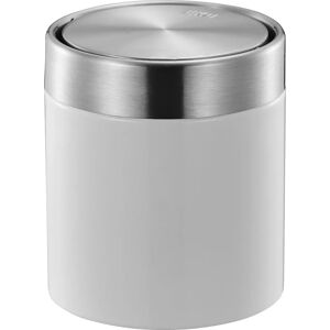 EKO Tischabfallbehälter, Stahl, Volumen 0,5 l, BxHxT 128 x 155 x 128 mm, weiß