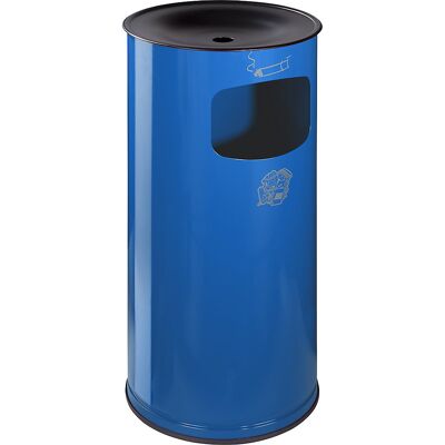 Sicherheits-Kombiascher, Stahlblech, Volumen 44 l, HxØ 710 x 355 mm, enzianblau VAR Sicherheits-Kombiascher, Stahlblech, Volumen 44 l, HxØ 710 x 355 mm, enzianblau VAR