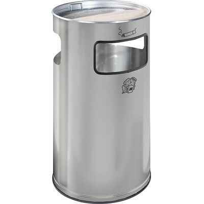 Kombiascher, Volumen 69 l, HxØ 760 x 420 mm, Edelstahl, Einwurf 3fach VAR Kombiascher, Volumen 69 l, HxØ 760 x 420 mm, Edelstahl, Einwurf 3fach VAR