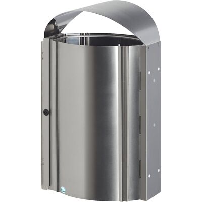 Edelstahl-Abfallsammler, Außenbereich, Volumen 50 l, HxBxT 780 x 490 x 326 mm, 4 Standfüße VAR Edelstahl-Abfallsammler, Außenbereich, Volumen 50 l, HxBxT 780 x 490 x 326 mm, 4 Standfüße VAR