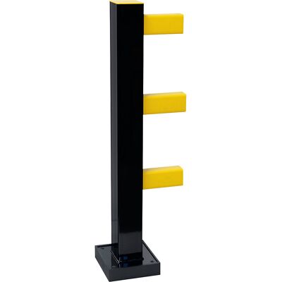 Rammschutz-Geländer Hybrid, BxH 100 x 1040 mm, Standpfosten, Innen- und Außenbereich Black Bull Rammschutz-Geländer Hybrid, BxH 100 x 1040 mm, Standpfosten, Innen- und Außenbereich Black Bull
