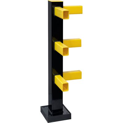Rammschutz-Geländer Hybrid, BxH 100 x 1040 mm, Eckpfosten, Innenbereich Black Bull Rammschutz-Geländer Hybrid, BxH 100 x 1040 mm, Eckpfosten, Innenbereich Black Bull