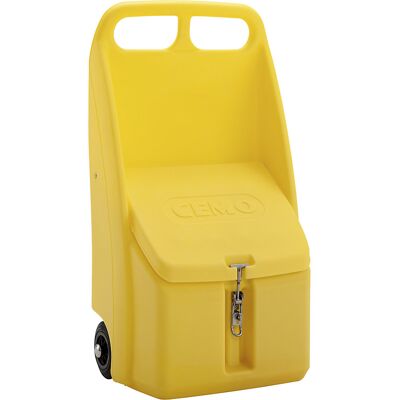 Streuwagen Go-Box, Volumen 70 l, LxBxH 590 x 390 x 1070 mm, gelb CEMO Streuwagen Go-Box, Volumen 70 l, LxBxH 590 x 390 x 1070 mm, gelb CEMO