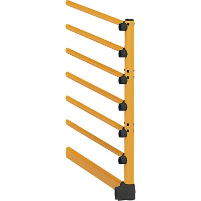 Rammschutzgeländer H-Line mit Unterfahrschutz, LxBxH 2438 x 205 x 2870 mm, Eck-Erweiterung Black Bull Rammschutzgeländer H-Line mit Unterfahrschutz, LxBxH 2438 x 205 x 2870 mm, Eck-Erweiterung Black Bull