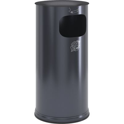 Sicherheits-Kombiascher, Stahlblech, Volumen 44 l, HxØ 710 x 355 mm, anthrazit VAR Sicherheits-Kombiascher, Stahlblech, Volumen 44 l, HxØ 710 x 355 mm, anthrazit VAR