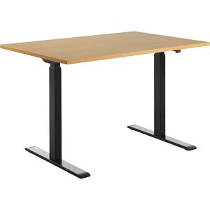 Topstar Schreibtisch, elektrisch höhenverstellbar, BxT 1200 x 800 mm, Platte Buche-Dekor, Gestell schwarz