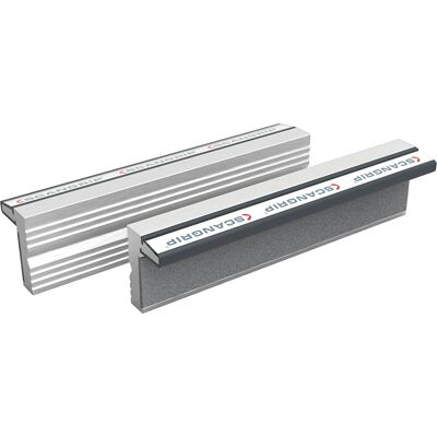 Magnet-Schraubstockbacken, neutrale Schutzbacken aus gehärtetem Aluminium, 1 Paar, Backenbreite 125 mm SCANGRIP Magnet-Schraubstockbacken, neutrale Schutzbacken aus gehärtetem Aluminium, 1 Paar, Backenbreite 125 mm SCANGRIP