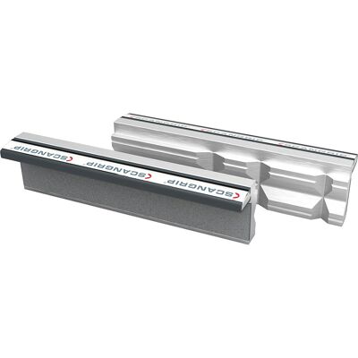 Prismen-Magnet-Schraubstockbacken, Aluminium, 1 Paar, Backenbreite 125 mm SCANGRIP Prismen-Magnet-Schraubstockbacken, Aluminium, 1 Paar, Backenbreite 125 mm SCANGRIP