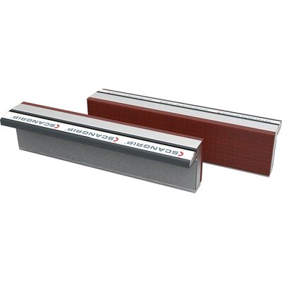 Magnet-Schraubstockbacken, aus gehärtetem Aluminium mit Fiberauflage, 1 Paar, Backenbreite 150 mm SCANGRIP Magnet-Schraubstockbacken, aus gehärtetem Aluminium mit Fiberauflage, 1 Paar, Backenbreite 150 mm SCANGRIP