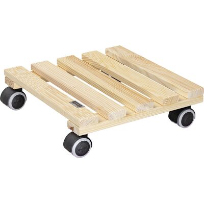 Pflanzenroller Holz NATURE, Tragfähigkeit 100 kg, VE 2 Stk, LxB 290 x 290 mm, natur Wagner Pflanzenroller Holz NATURE, Tragfähigkeit 100 kg, VE 2 Stk, LxB 290 x 290 mm, natur Wagner