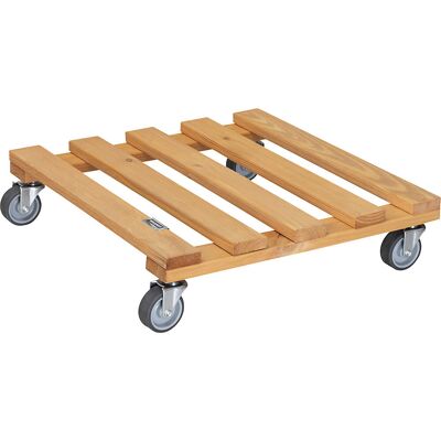 Pflanzenroller Holz PALETTI, Tragfähigkeit 120 kg, VE 2 Stk, LxB 380 x 380 mm, ocker Wagner Pflanzenroller Holz PALETTI, Tragfähigkeit 120 kg, VE 2 Stk, LxB 380 x 380 mm, ocker Wagner