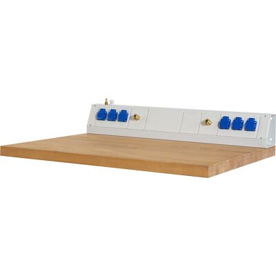 Medienkanal für Industrie-Arbeitsplätze, 6 Steckdosen 230 V, 2 x Druckluft, Breite 1000 mm, CH RAU Medienkanal für Industrie-Arbeitsplätze, 6 Steckdosen 230 V, 2 x Druckluft, Breite 1000 mm, CH RAU