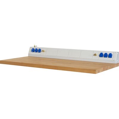 Medienkanal für Industrie-Arbeitsplätze, 6 Steckdosen 230 V, 2 x Druckluft, Breite 1500 mm, CH RAU Medienkanal für Industrie-Arbeitsplätze, 6 Steckdosen 230 V, 2 x Druckluft, Breite 1500 mm, CH RAU
