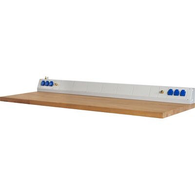 Medienkanal für Industrie-Arbeitsplätze, 6 Steckdosen 230 V, 2 x Druckluft, Breite 2000 mm, CH RAU Medienkanal für Industrie-Arbeitsplätze, 6 Steckdosen 230 V, 2 x Druckluft, Breite 2000 mm, CH RAU
