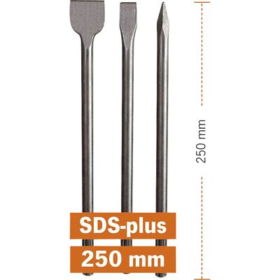 ECO Meißel-Satz, SDS-plus, 3-tlg., Länge 250 mm Projahn ECO Meißel-Satz, SDS-plus, 3-tlg., Länge 250 mm Projahn