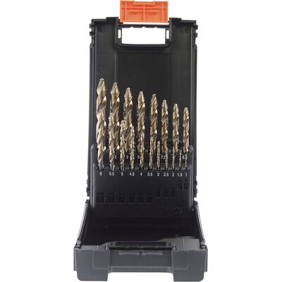 PROSTEP Spiralbohrer Set HSS-Co 5%, in Kassette, 19 Teile, Ø 1 - 10 mm Projahn PROSTEP Spiralbohrer Set HSS-Co 5%, in Kassette, 19 Teile, Ø 1 - 10 mm Projahn