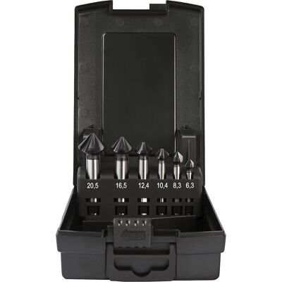 Kegelsenker-Set HSS-Co 5% TiAlN, mit 5 Schneiden, 6 Teile Projahn Kegelsenker-Set HSS-Co 5% TiAlN, mit 5 Schneiden, 6 Teile Projahn