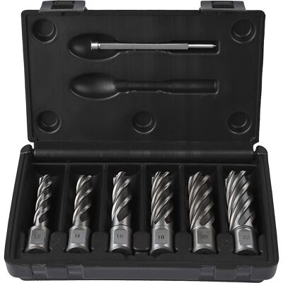 WELDON Kernbohrer-Set HSS-G, aus Schnellarbeitsstahl, 7 Teile, 55 mm Projahn WELDON Kernbohrer-Set HSS-G, aus Schnellarbeitsstahl, 7 Teile, 55 mm Projahn