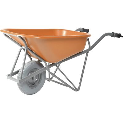 Profi-Max Plus Schubkarre, aus Stahl, 90 l, HDPE-Mulde orange, ab 6 Stk MATADOR Profi-Max Plus Schubkarre, aus Stahl, 90 l, HDPE-Mulde orange, ab 6 Stk MATADOR