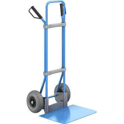 Sackkarre, blau, Schaufel-BxT 450 x 500 mm, blau, PU-Bereifung, ab 5 Stk eurokraft pro Sackkarre, blau, Schaufel-BxT 450 x 500 mm, blau, PU-Bereifung, ab 5 Stk eurokraft pro