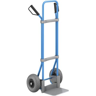 Sackkarre, blau, Schaufel-BxT 280 x 250 mm, verzinkt, PU-Bereifung, ab 5 Stk eurokraft pro Sackkarre, blau, Schaufel-BxT 280 x 250 mm, verzinkt, PU-Bereifung, ab 5 Stk eurokraft pro